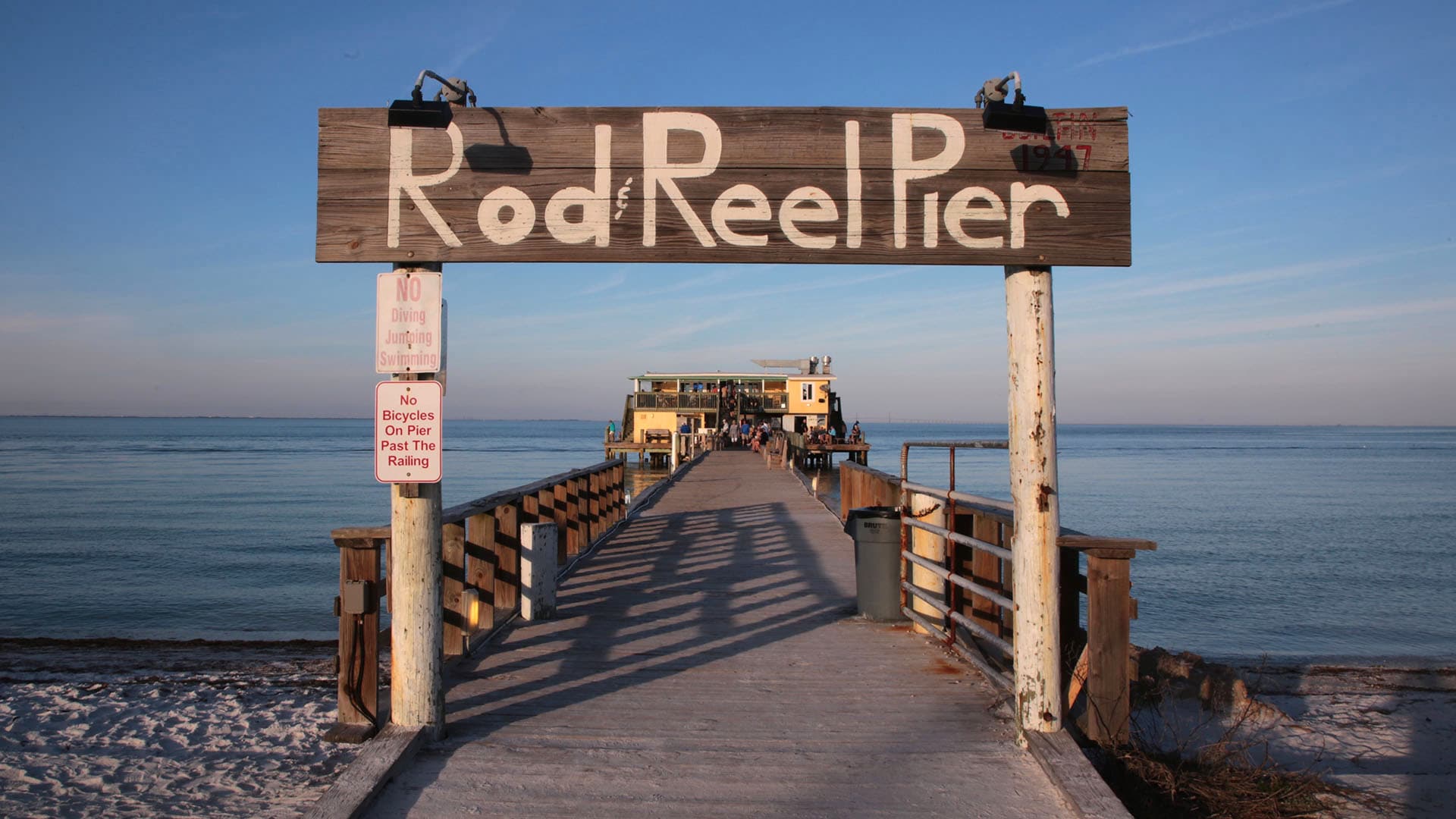 The Rod & Reel Pier’s restaurant serves fresh fish, shrimp, scallops and more.