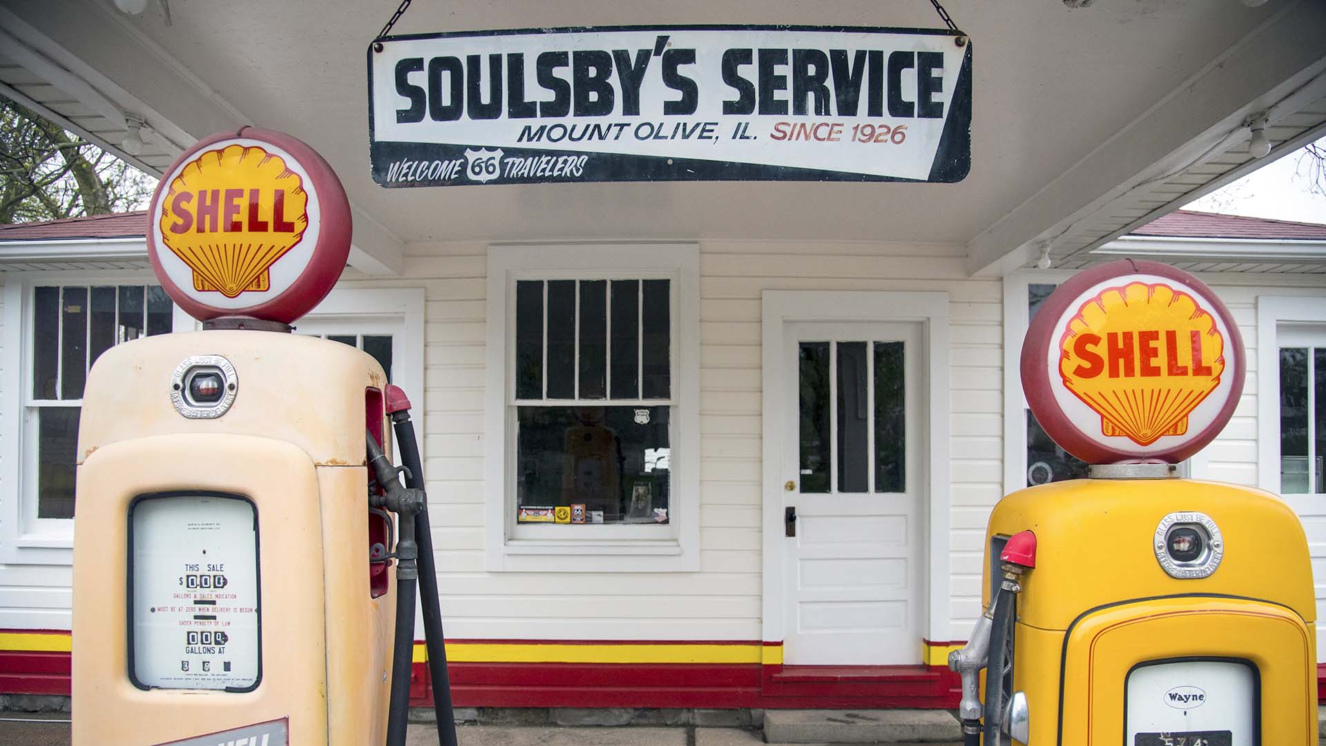 Henry Soulsby a construit sa station-service à Mount Olive, dans l’Illinois, en 1926.